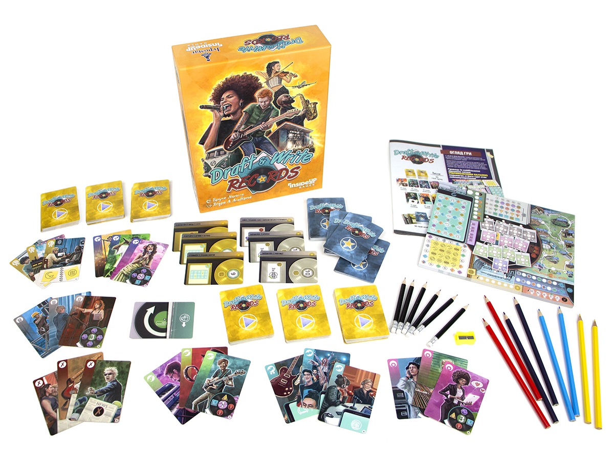 Настільна гра "Draft & Write Records" + 2 доповнення - Зображення 3