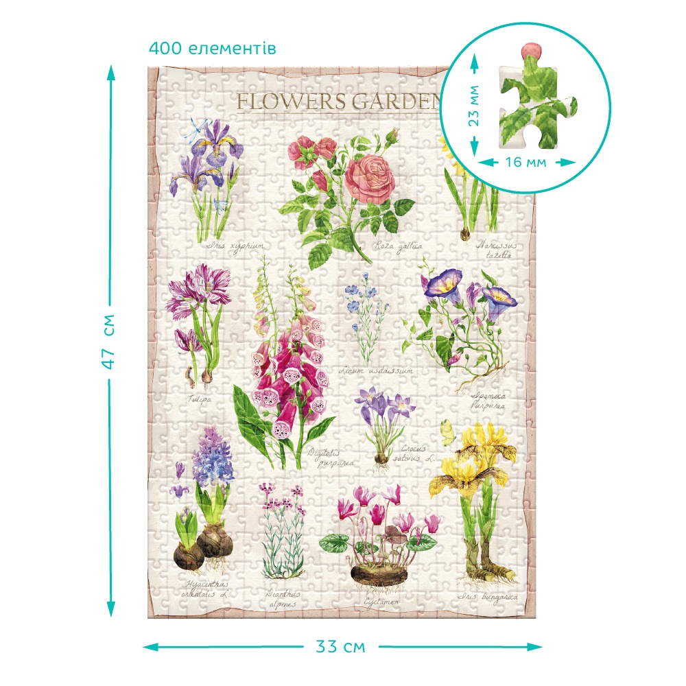 Пазл Dodo "Ботаніка. Квітковий сад" - Зображення 5