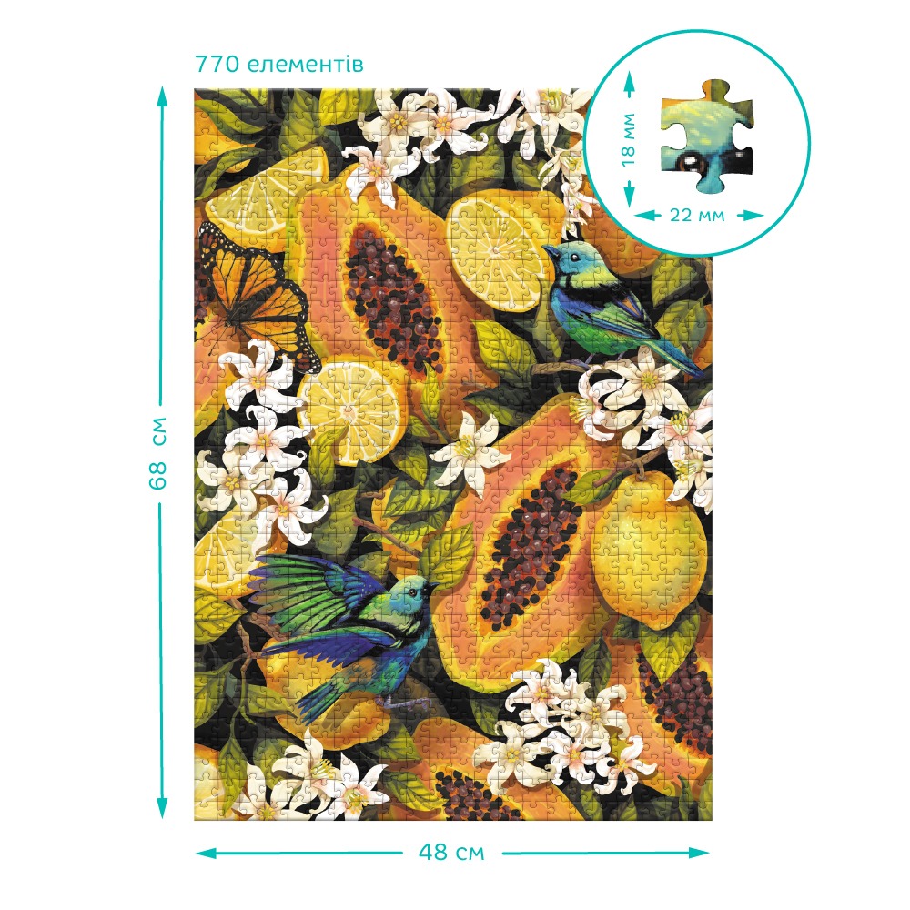 Пазл Dodo "Ботаніка. Тропічні фрукти" - Зображення 5