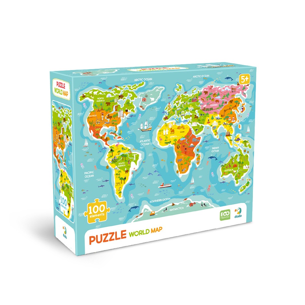 Пазл Dodo "Мапа Світу" (англійською)