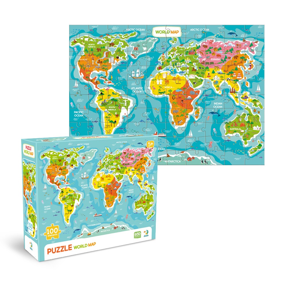 Пазл Dodo "Мапа Світу" (англійською) - Зображення 2