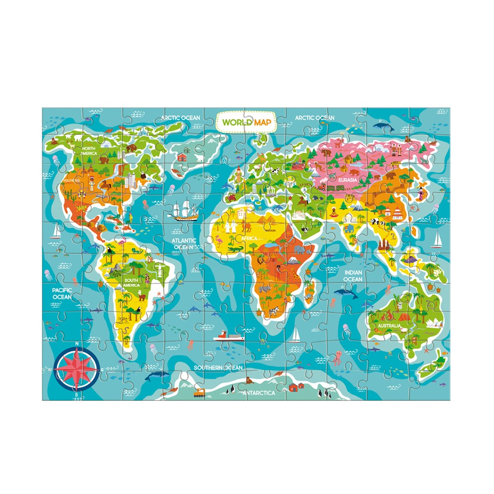 Пазл Dodo "Мапа Світу" (англійською) - Зображення 3