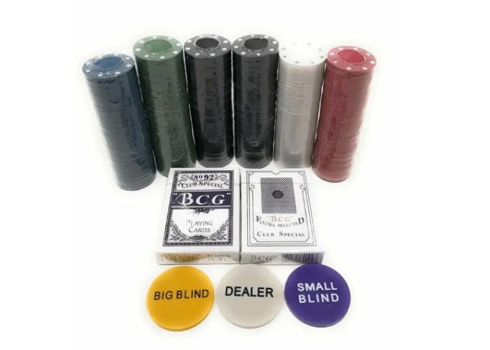 Покерний набір 300 фішок без номіналу + сукно (бляшана коробка) - Зображення 2