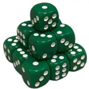 Кубик D6 з точками (зелений) купити