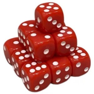 Кубик D6 з точками (червоний) купити