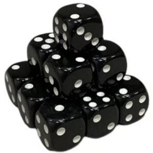 Кубик D6 з точками (чорний) купити