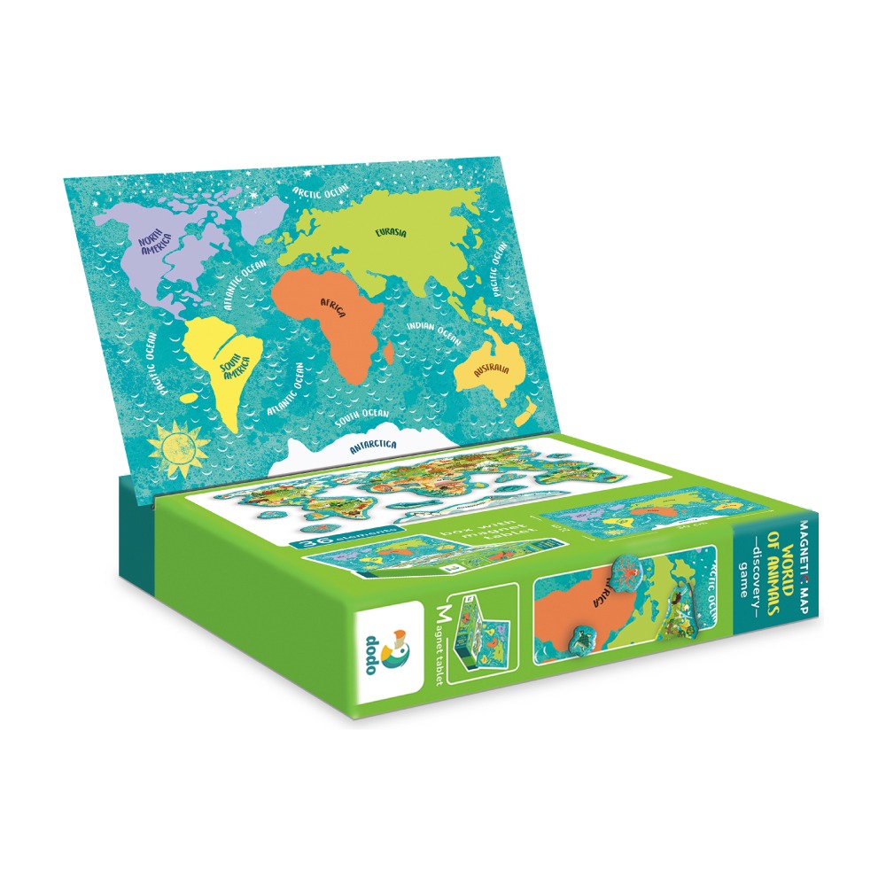 Магнітна гра "Мапа світу тварини" - Зображення 3