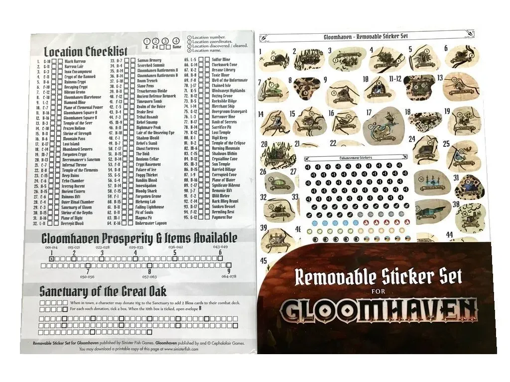 Аксесуари "Gloomhaven: Removable Stickers" - Зображення 3