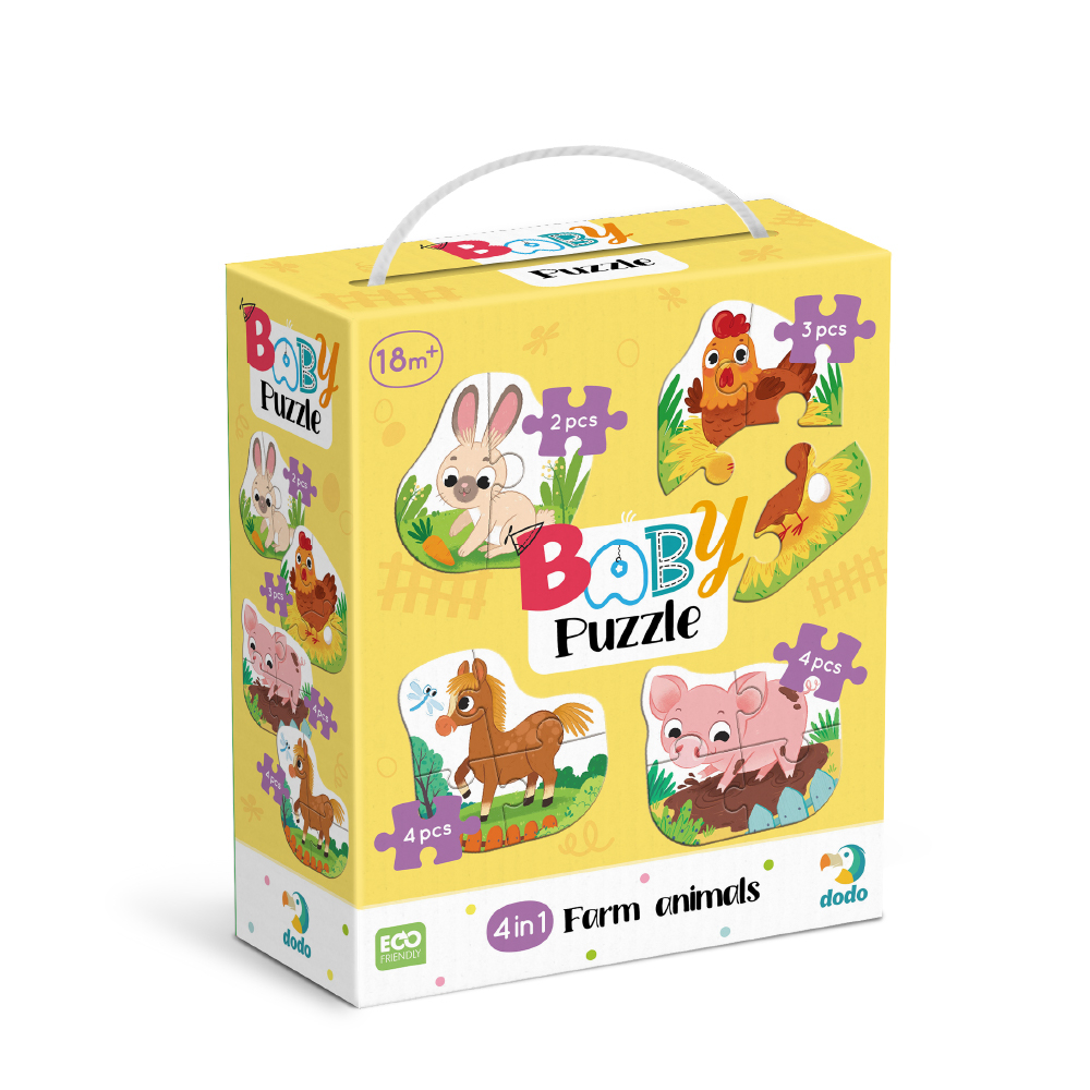 4 в 1 Baby puzzle. Сільські тварини