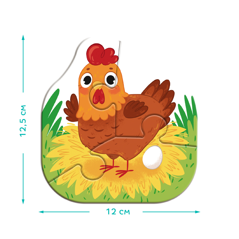 4 в 1 Baby puzzle. Сільські тварини - Зображення 5