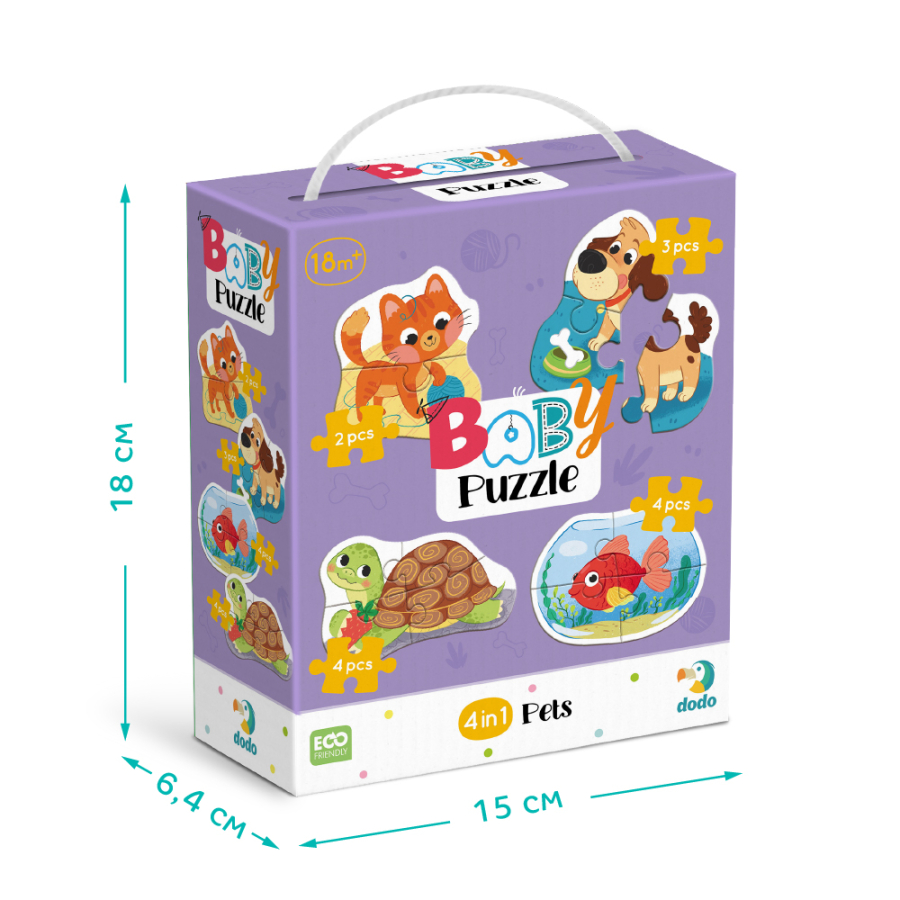 4 в 1 Baby puzzle. Домашні тварини - Зображення 3