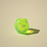 Кубик D20 прозорий – Кислотний