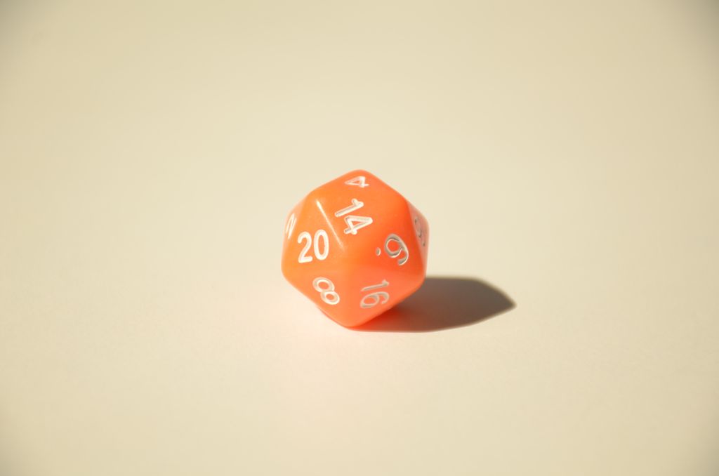 Кубик D20 – Помаранчевий