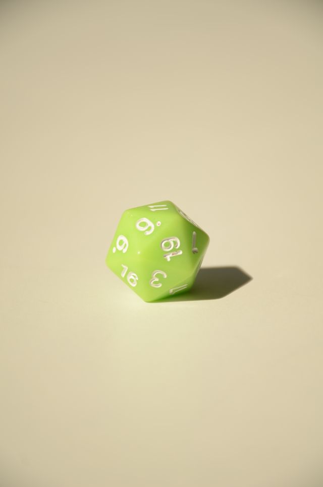 Кубик D20 – Салатний - Зображення 2