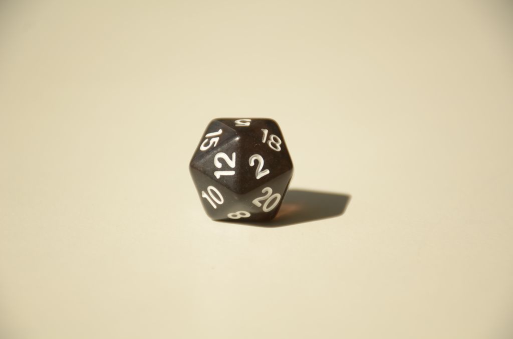 Кубик D20 – Чорний