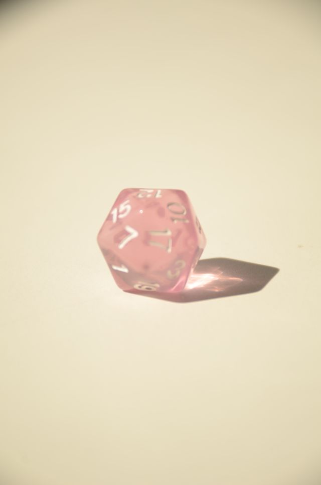 Кубик D20 прозорий – Рожевий - Зображення 2
