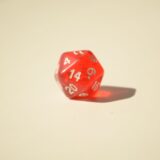 Кубик D20 прозорий – Червоний Кубик D20 прозорий – Червоний купити